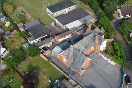 West Buckland School Site School from above