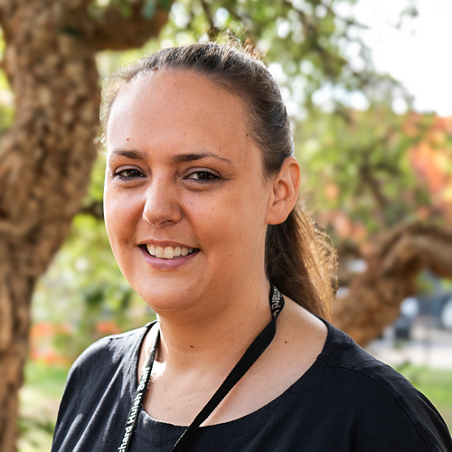 Amy Edginton Finance Officer in black top